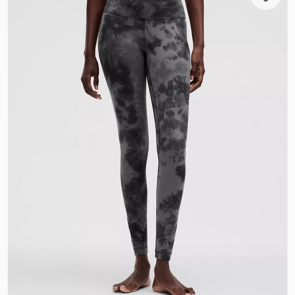 Women's Gray Tie-Dye Leggings